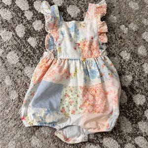 Polo Ralph Lauren Girls' Cotton Patchwork Bubble Romper